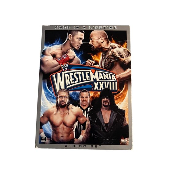 WrestleMania XXVIII 2012 DVD 3-Disc Set The Rock John Cena Wrestling Pre-Owned - Picture 1 of 6